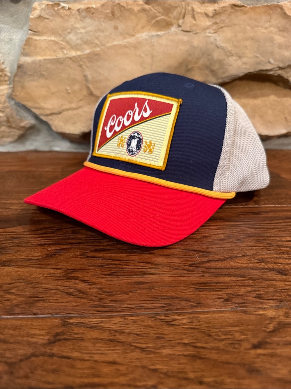Coors Colorblock Trucker Hat - Red, Navy & Cream